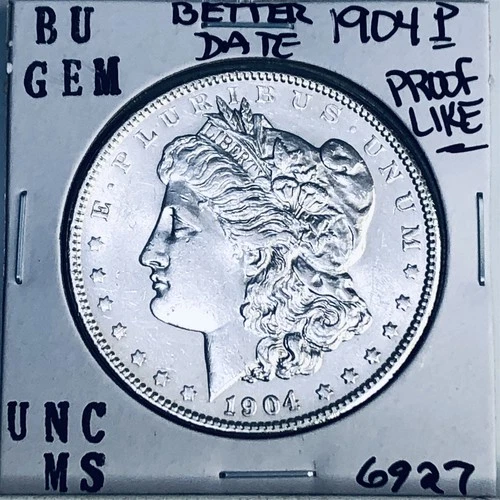 1904 P BU GEM MORGAN SILVER DOLLAR UNC MS+++ U.S. MINT RARE COIN 6927