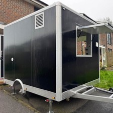 Mobile Food Trailer Black Catering Coffee Street Food Box Concession
