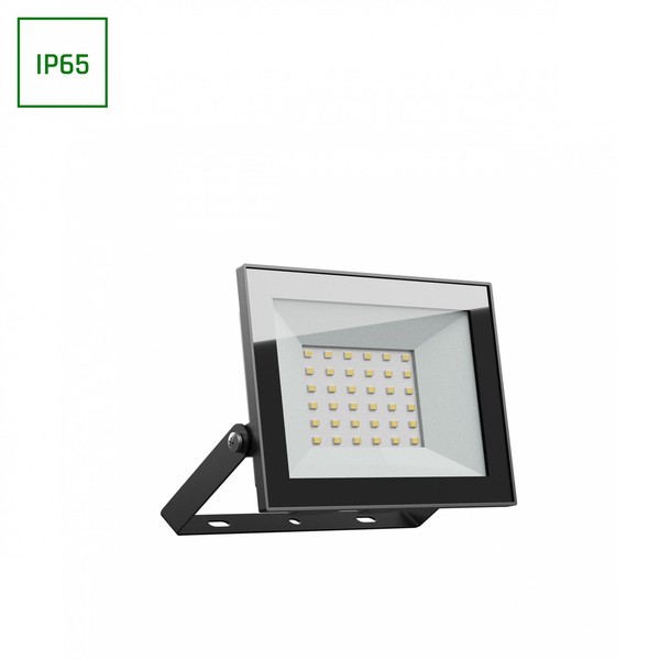 Led Noctis Lux 4 Fluter 30W Strahler 2500Lm Schwarz 100° IP65 IK07 Kalt 6000K-image