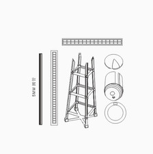 1:87 HO Scale Uncolored Water Tower Not Assembled