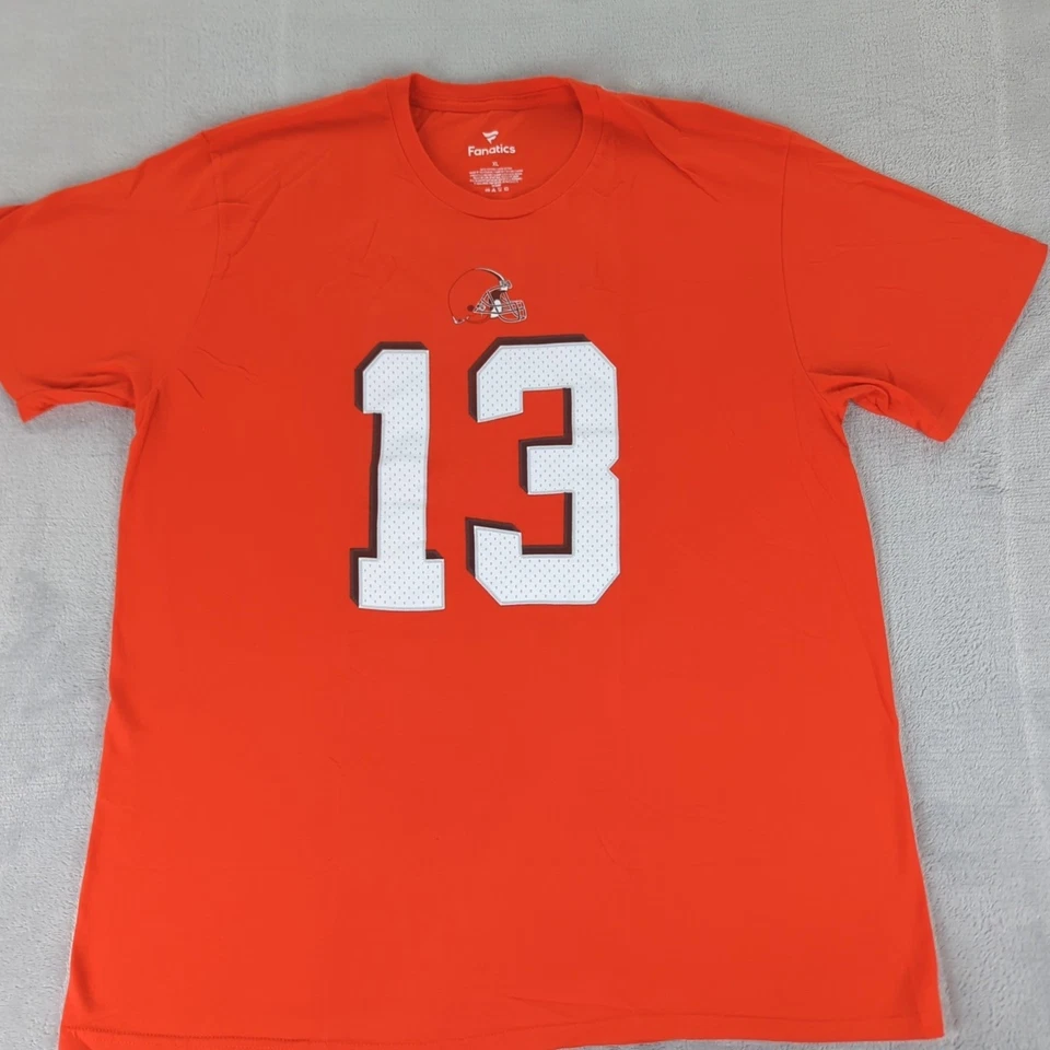 Camiseta Cleveland Browns Odell Beckham Jr Fanáticos Naranja Manga Corta Hombres XL Foto 3 de 4