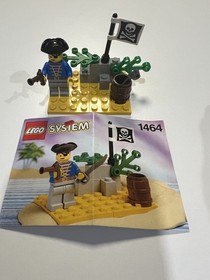 Vintage LEGO 1464 Pirate Lookout 1992 set - 100% complete instructions & Minifig