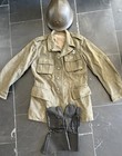 Swedish World War Two Era Army Jacket With Helmet And New Leather Gloves