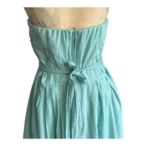 Teeze Me Trägerloses Kleid Größe 13 Grün und Beige Trägerlos Frühling Party Ostern - Bild 7 von 9