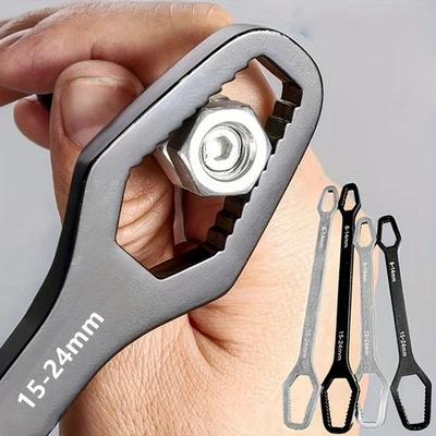 "Universal Double Ended Wrench, 3-17mm Self-Tightening Ratchet Spanner" - Image 1 of 4