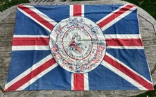 very rare 100% original Victorian rare Queen Victoria 1887 royal linen flag