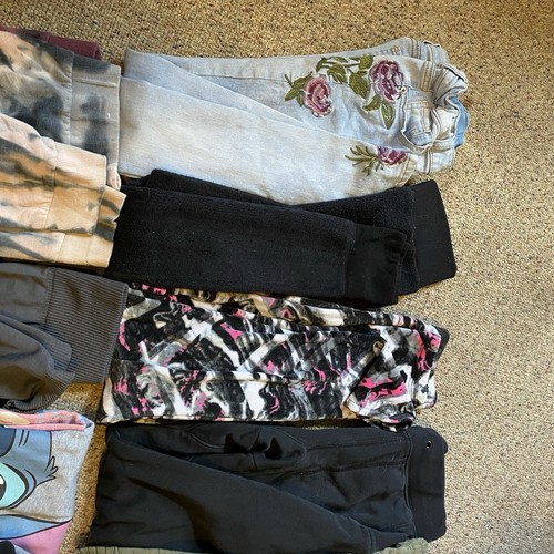 Teen Girls M/L/XL 10-12 Jeans Pants LotOf10 ACTIVEWEAR Leggings Casual Travel - Picture 4 of 7