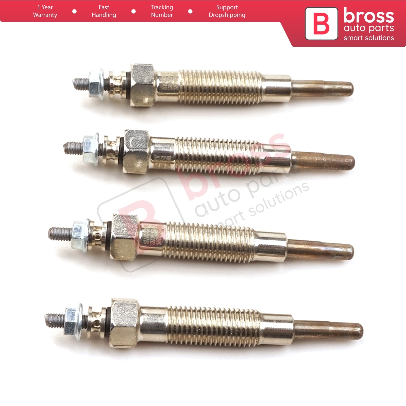 4 Pieces Heater Glow Plug 11 Volt MD197511, GN107 for Mitsubishi Hyundai