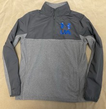 Under Armour Jacket Youth Large Coldgear Grey Zipper Pullover