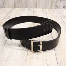 Perfect Fit Sam Browne Duty Belt (SIZE 56) Fully Lined Leather Chrome Buckle