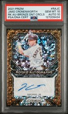 2021 PANINI PRIZM RC AUTO #RAJC JAKE CRONENWORTH 2/15 PSA 10 AUTO 10