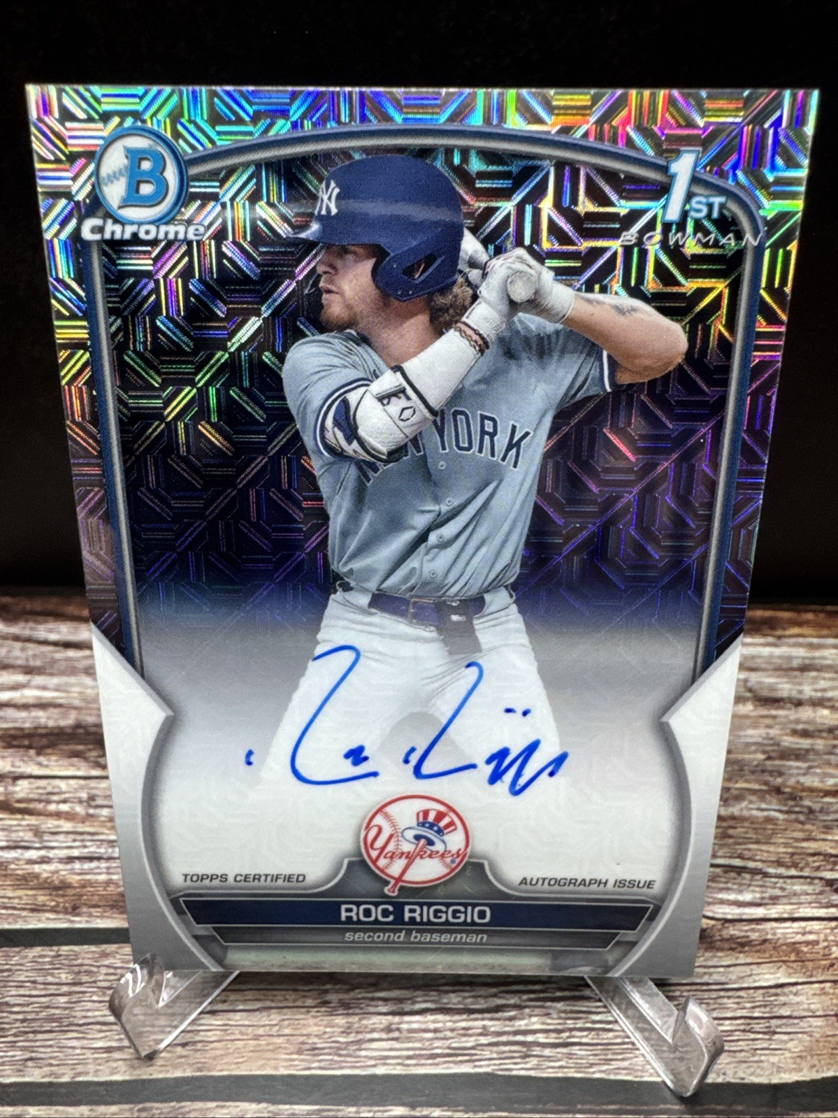 2023 Bowman Draft Roc Riggio Chrome HTA Refractor Auto /150 #CDA-RR (RC)