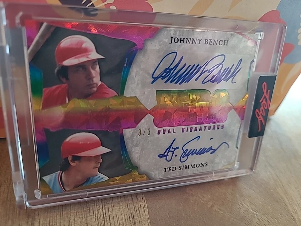 2025 Leaf Spectacular HeroGraphics2 Johnny Bench Ted Simmons Dual Auto 3/3 - Imagem 2 de 4