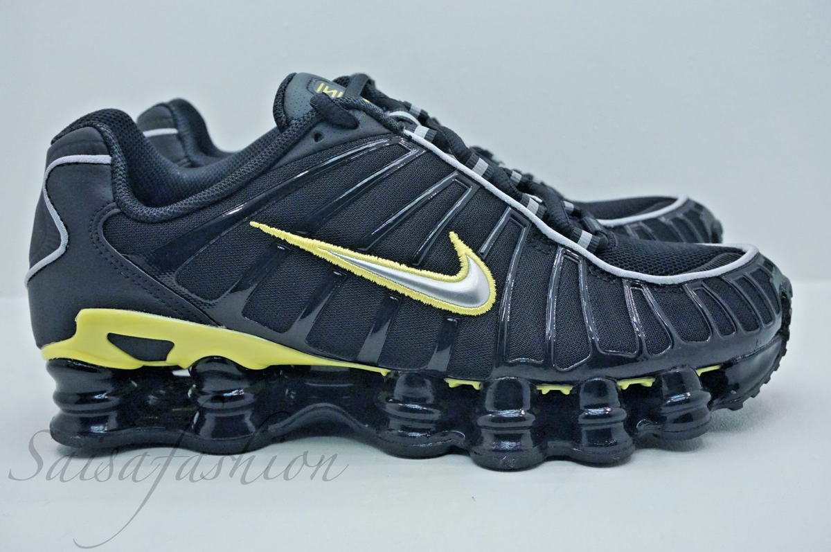 Size 7.5 - Nike Shox TL Black Dynamic Yellow for sale online
