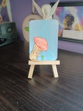 ACEO Art Card Original, Little Mushroom #1, art by Starmie_Stormy