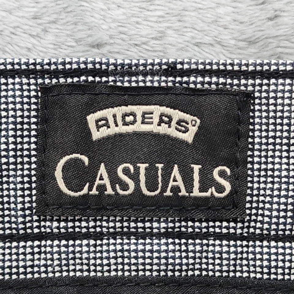 Vintage 90s Riders Casuals Pants Womens 10P Black Houndstooth High Rise Tapered - Image 3 of 4