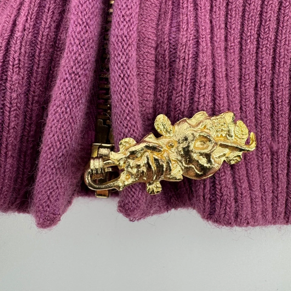 Sudadera con Capucha Ed Hardy Love Kills Slowly Cremallera Púrpura XS Estrás Tatuaje Y2K De Colección Foto 3 de 4