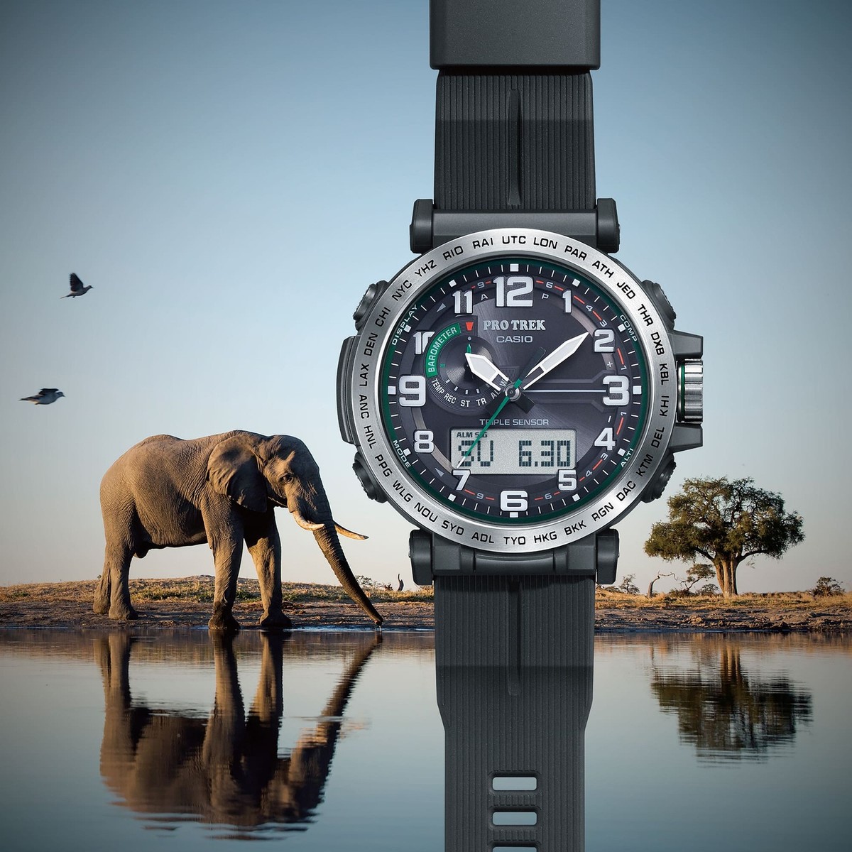 Casio Men's ProTrek PRG-601-1 Triple-Sensor Solar-Powered Watch