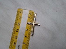 Gold 375 Anhänger FAVS Kreuz bicolor für Kette kein 333 585 