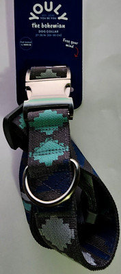 YOULY Grey & Blue Desert Dweller Big Dog Collar, X-Large/2X-Large. By Youly