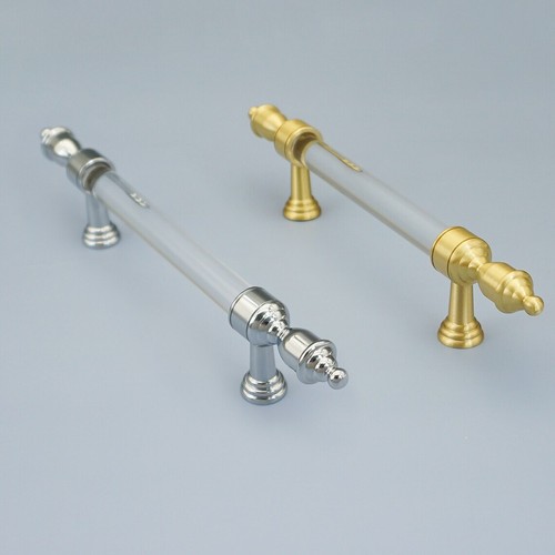 MFYS Klar Acryl Schrankgriffe Griffe Chrom Schublade Zugknopf - Bild 4 von 13