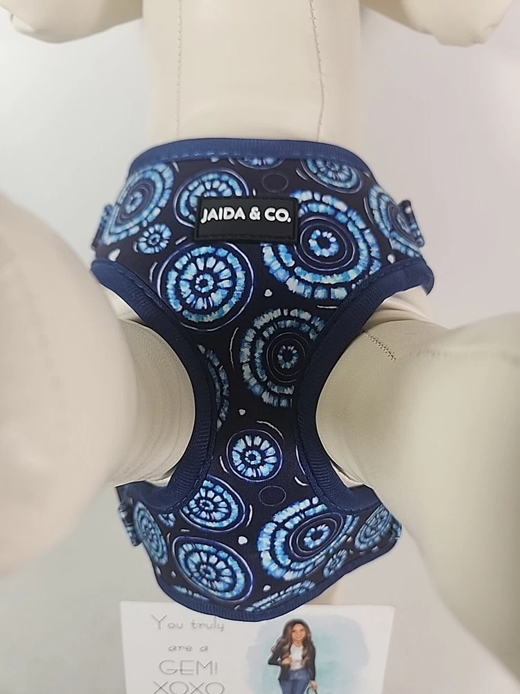 Dog  Harness & Leash & Poop Bag 3pcs  Blue  MEDIUM  ONLY  NEW