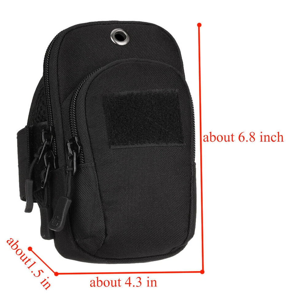 Tactical Molle Arm Bag Holder Wallet Pouch Purse Phone Case Mens EDC Tool Bag US - Image 4 of 4