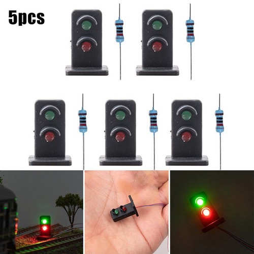 5Pcs OO HO Gauge 20mm LEDs Made Green/Red Dwarf Signals 2 Aspects High Quality - Picture 8 of 24
