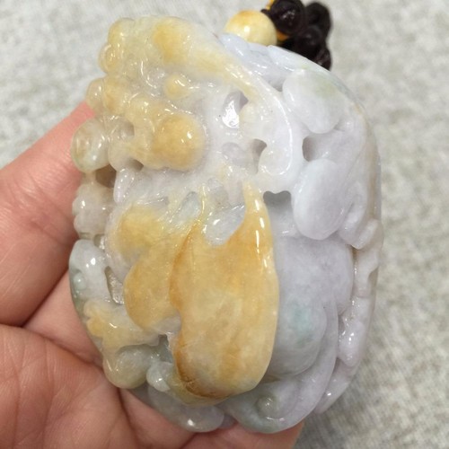 100 % natürliche geschnitzte Jade Jadeit antike Tier Anhänger Statue Klasse A P852 - Bild 3 von 9