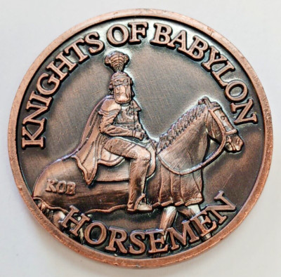 Babylon 2024 Antique Bronze Horseman Theme New Orleans Mardi Gras Doubloon X0557