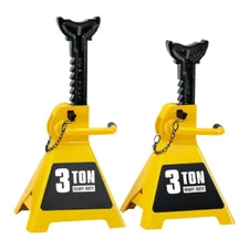 3 Ton Ratcheting Jack Stands Heavy Duty Steel Pair Car Truck Lift Support Garage