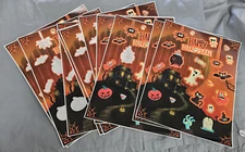 Halloween Scrapbooking Stickers Ghosts Pumpkin Bats Spiders 11 Sheets 2 Full