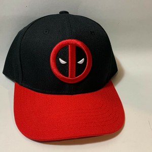Marvel-DEADPOOL-Classic-Logo-Black-Red-Embroidered-Snapback-Baseball-Cap-Hat-NEW