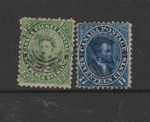 Canada #18 & #19 used black cancel - 第 1/1 張圖片