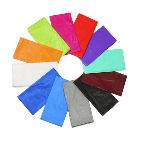 213cm Diameter Solid-colored Plastic Tablecloth Disposable Round Table Cover - Picture 5 of 18