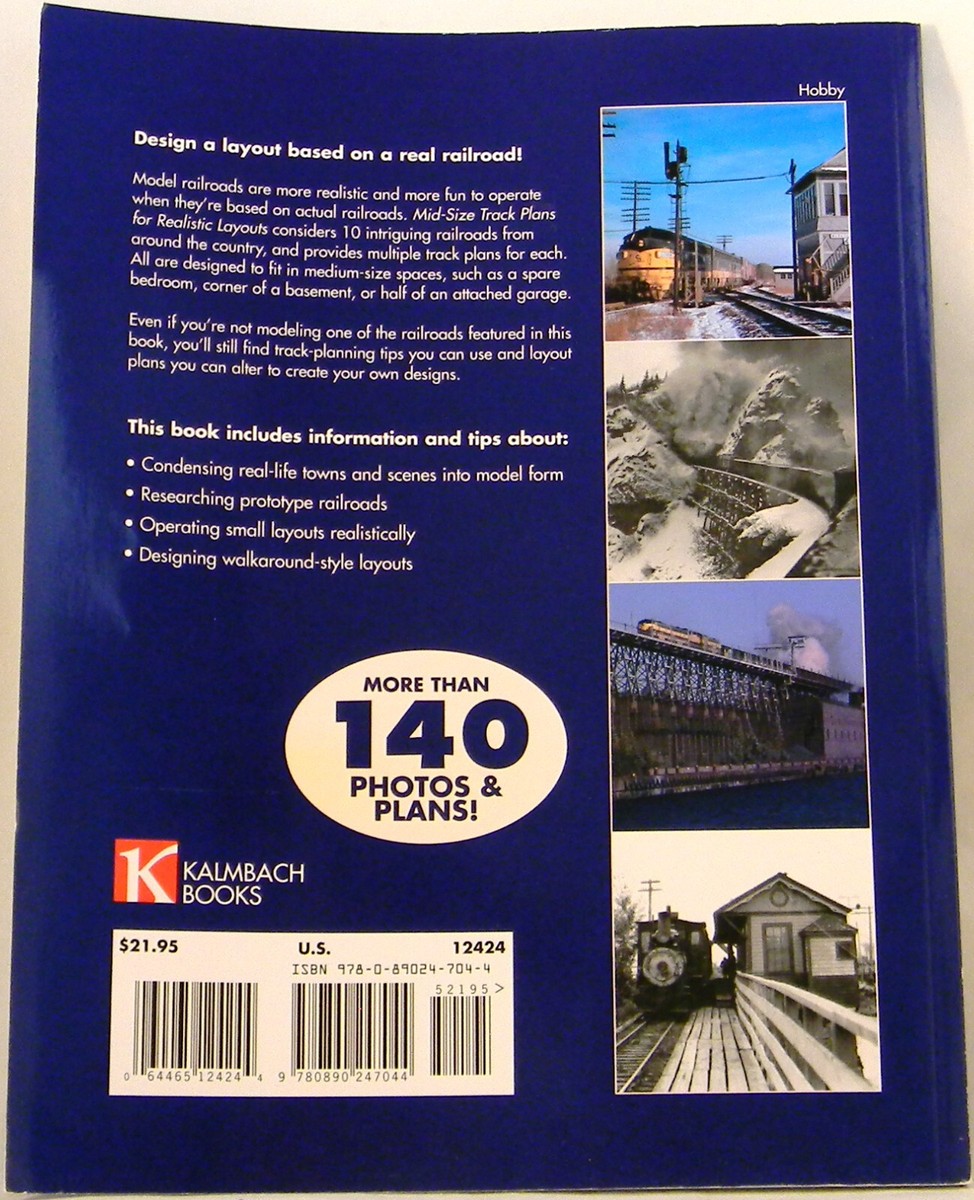 Model Railroader #12424 - Mid-Size Track Plans for Realistic Layouts Model Railroader #12424 - Mid-Size Track Plans for Realistic Layouts