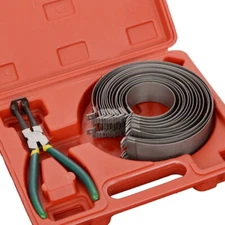 Installer Tools Set Piston Ring Compressor Cylinder with Ratchet Pliers 14 Band