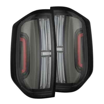 For 14-21 Toyota Tundra AlphaRex Nova Black Prismatic LED Tail Lights Lamps