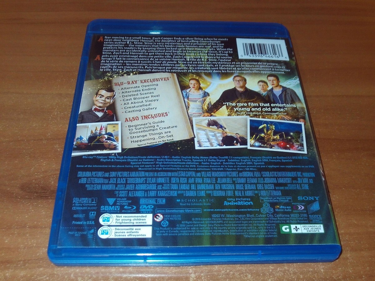 Goosebumps (Blu-ray/DVD 2016, 2-Disc Set) 43396466166| eBay