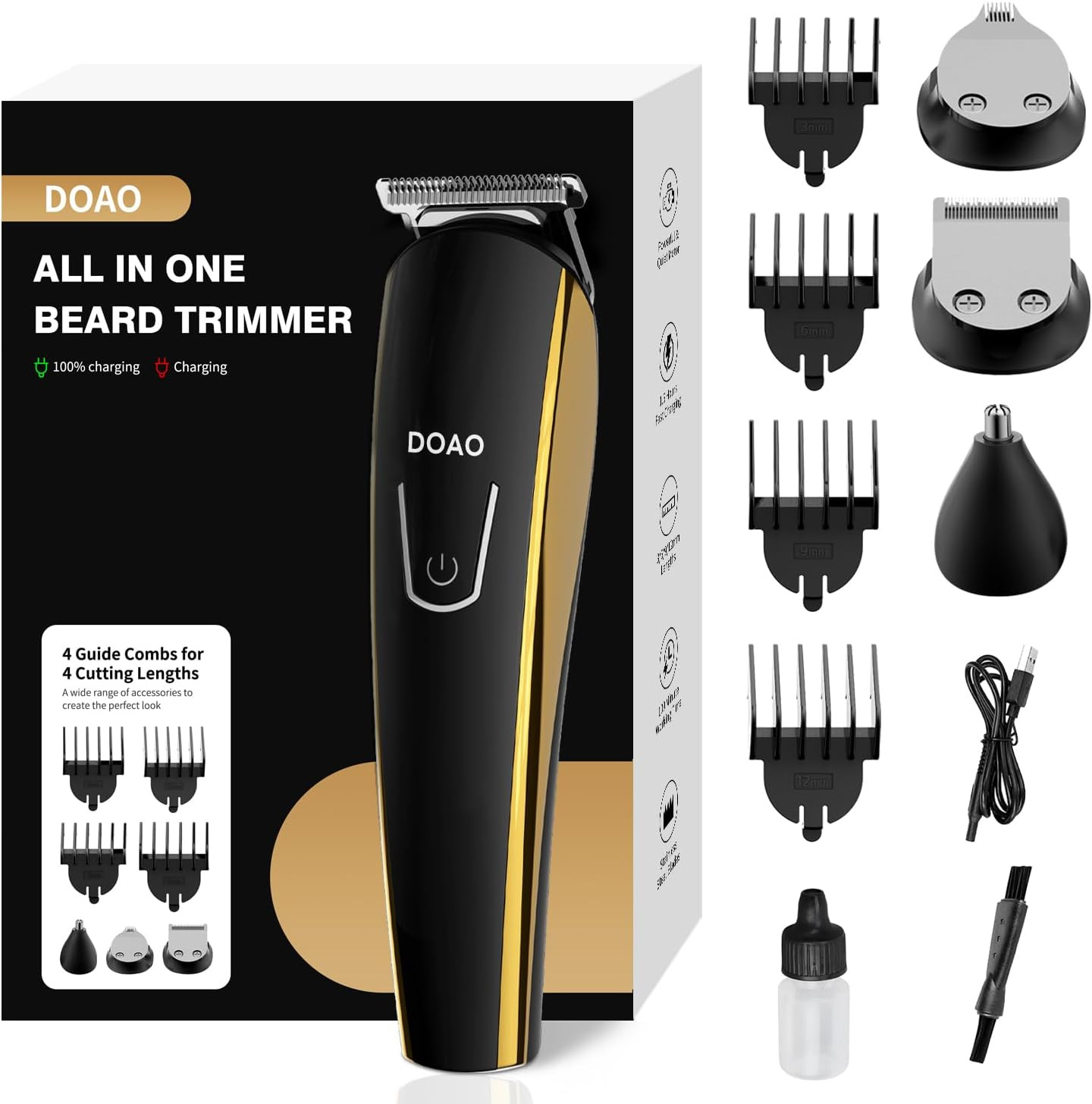 Rasoio Elettrico Barba e Tagliacapelli Uomo: Precisione e Pulizia Easyclean