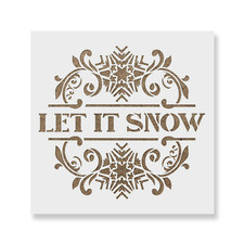 Let It Snow Wall Sign Stencil - Reusable Stencils for DIY Crafts