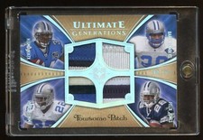 2008 ULTIMATE QUAD PATCH LOGO 09/20 BARRY SANDERS-EMMITT SMITH-FELIX JONES-SMITH