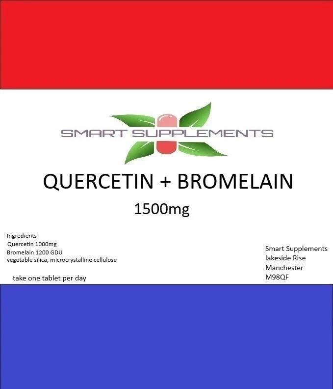 SMART SUPPLEMENTS Quercetin + Bromelain 1500mg tablets