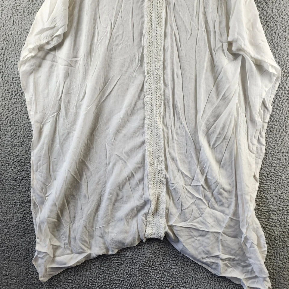 I.N.C. International Concepts 流苏饰边和服遮瑕女式均码白色 — 第 3/4 张图片