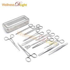 Set of 13 Pieces Basic Minor Surgery Kit Steel Box Surgical Instruments DS-1290