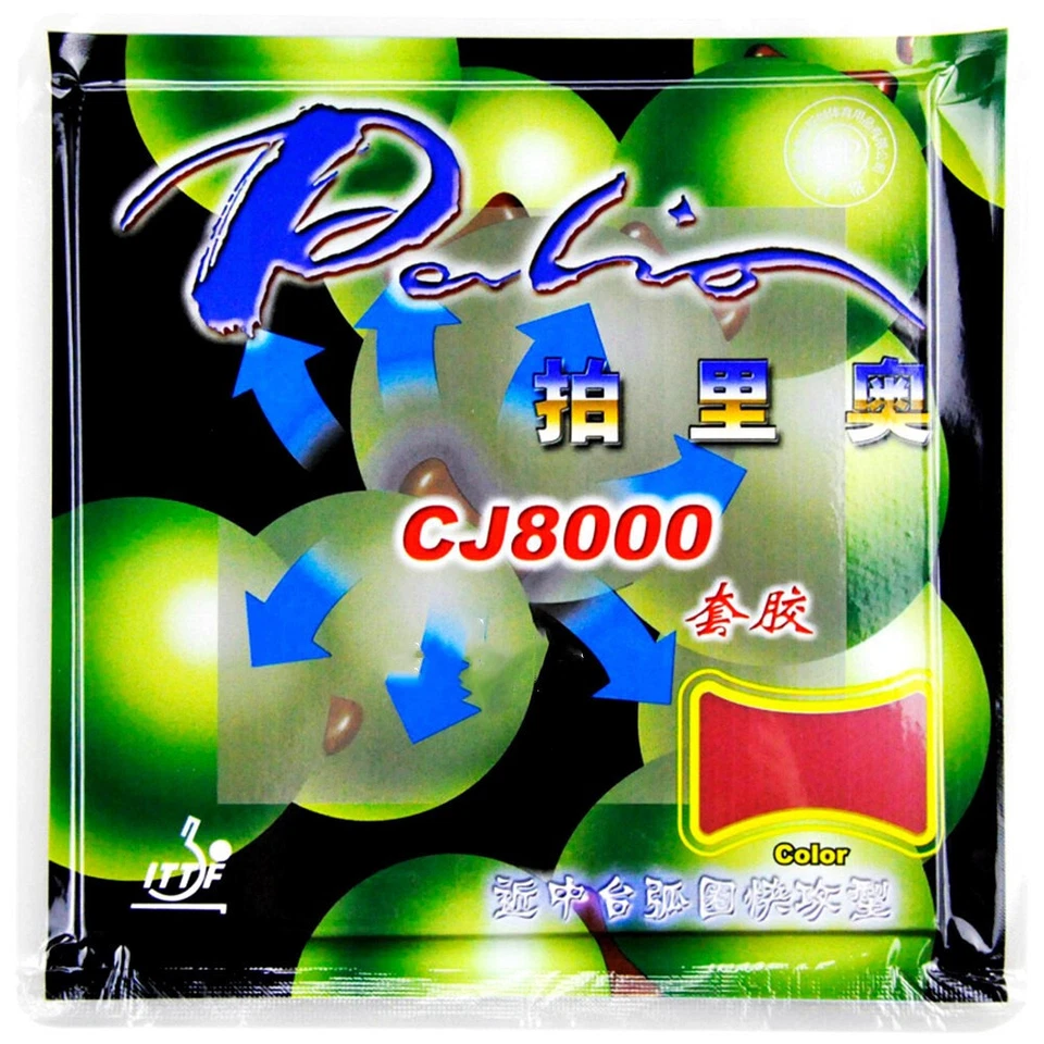 Palio CJ8000 Tenis de Mesa Goma Grosor 2.2mm\ Dureza 40-42°,Negro+Rojo Foto 4 de 4