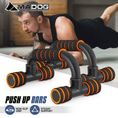 MADOG 2 Pieces Push Up Bars Gym Fitness Strenth Training Arm Chest Press Handle Stands