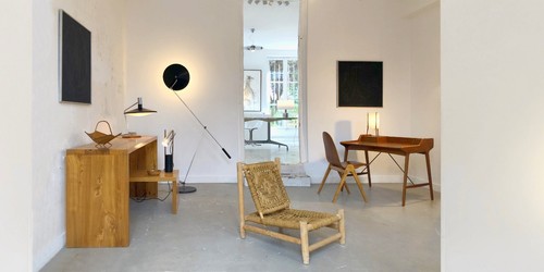 1950 AUDOUX-MINNET FAUTEUIL MODERNISTE BRUTALIST SHABBY-CHIC Perriand Chapo - Imagen 5 de 12