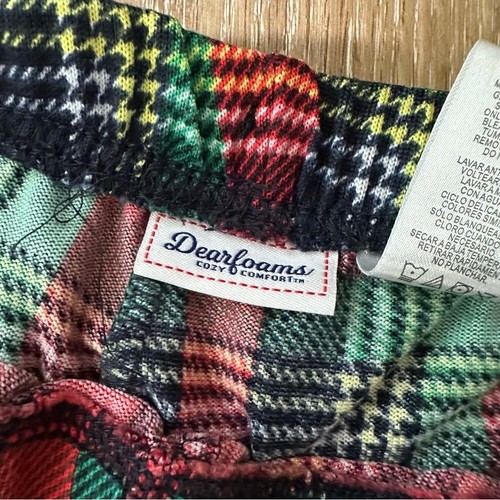 Dearfoams Cozy Comfort Damen marineblau grün & rot kariert Jogginghose Pyjamahose Gr. M GUC - Bild 5 von 8