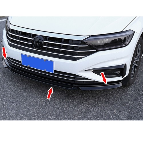 Shiny Black Front Bumper Lip Spoiler Surround Kit Guard trim For VW Jetta MK7 - Picture 4 of 4